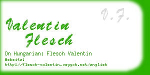 valentin flesch business card